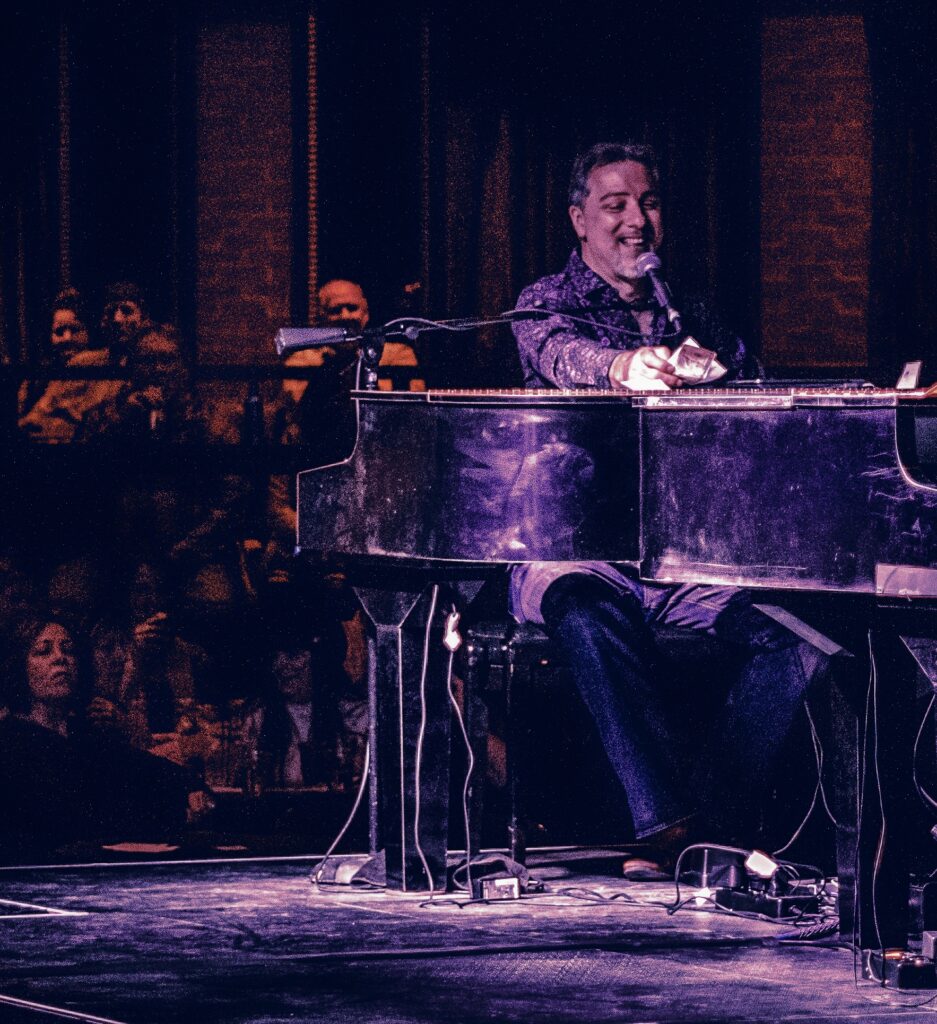 Piano player singing